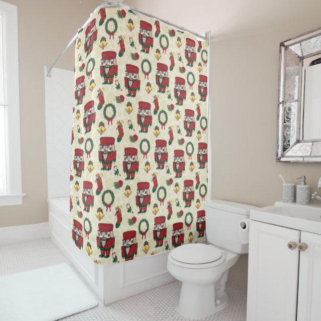 Nutcracker Holiday Christmas Shower Curtain (In Situ)