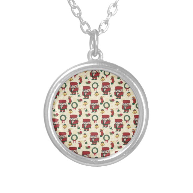 Nutcracker Holiday Christmas Silver Plated Necklace (Front)