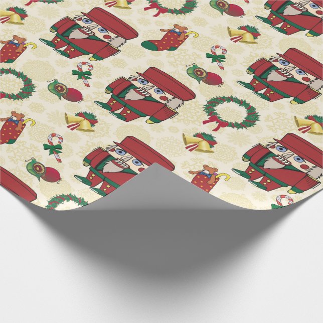 Nutcracker Holiday Christmas Wrapping Paper (Corner)
