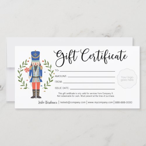 Nutcracker Holiday Gift Certificate