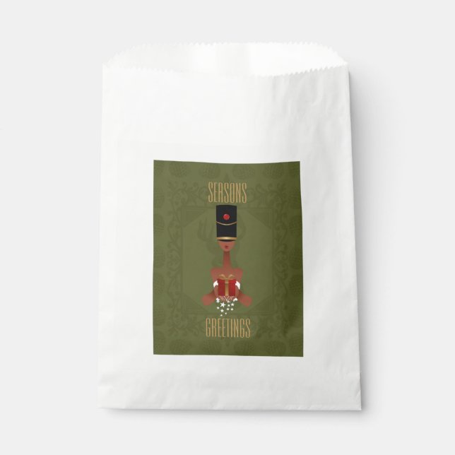 Nutcracker Holiday Gift Christmas Favor Bag (Front)