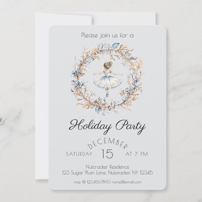 Nutcracker Holiday Party Invitation (Front)
