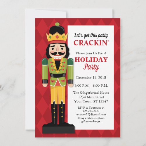 Nutcracker holiday party invitation