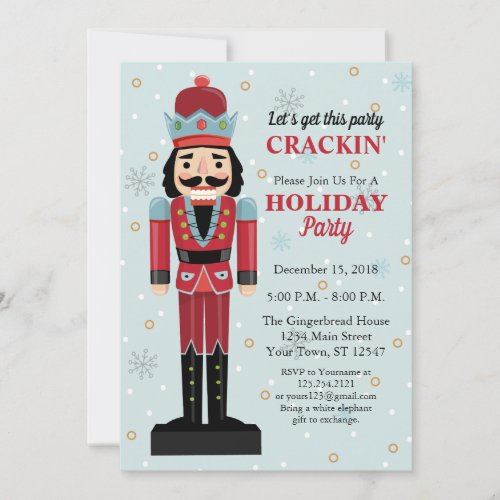 Nutcracker holiday party invitation