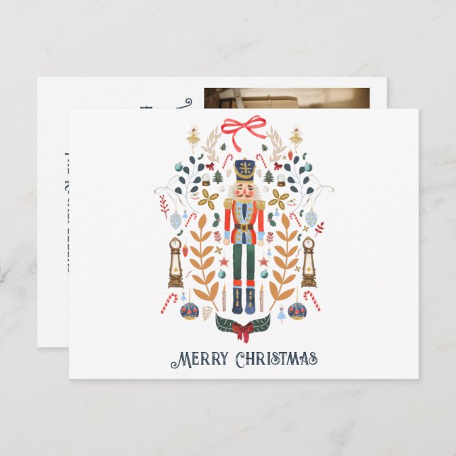 Nutcracker Holiday Photo Christmas Card (Front/Back)