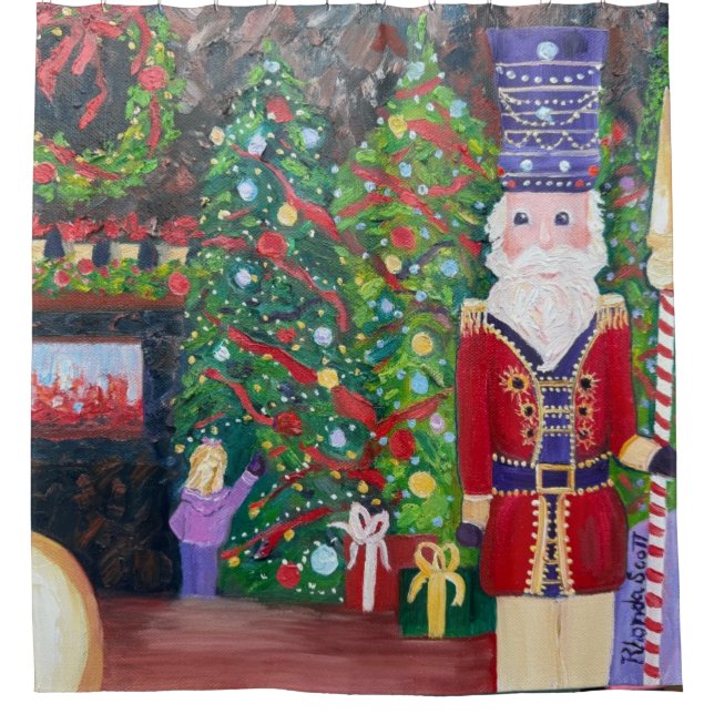 Nutcracker Holiday Shower Curtain (Front)