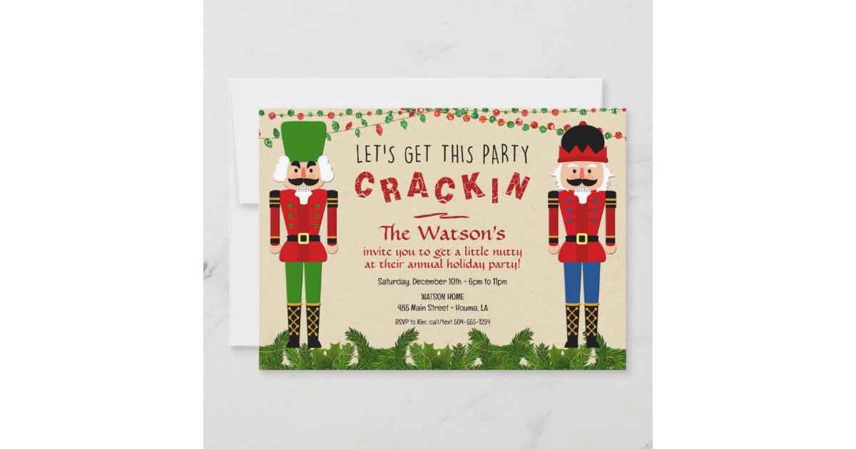 Nutcracker Invitations, Christmas Nutcracker Invitation Zazzle