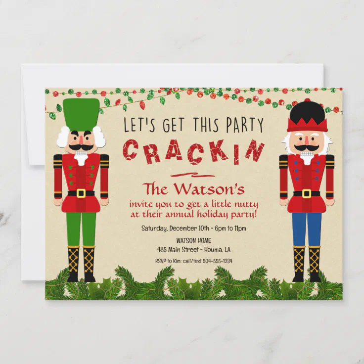 Nutcracker Invitations, Christmas Nutcracker Invitation | Zazzle