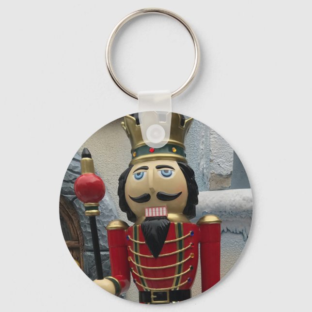 Nutcracker King Guard Christmas Keychain (Front)