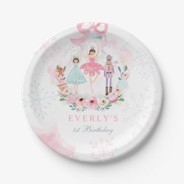 Nutcracker Land Of Sweet Birthday Party Decor Paper Plates (Front)