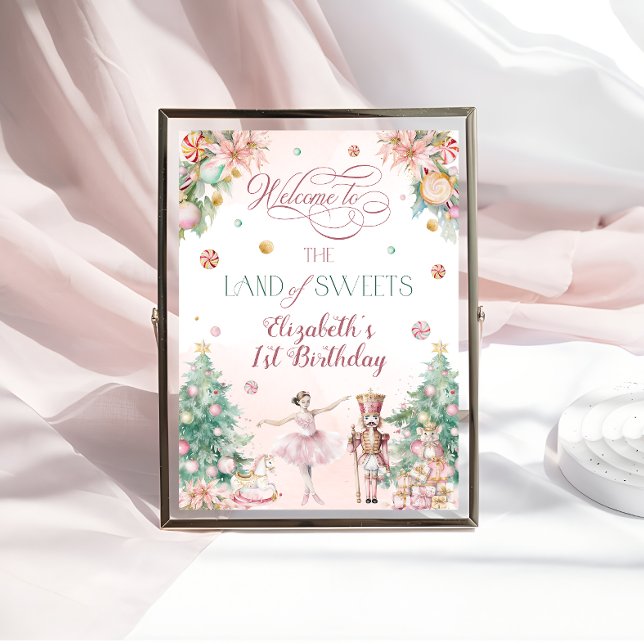Nutcracker Land Of Sweet Birthday Party Welcome Poster (Creator Uploaded)