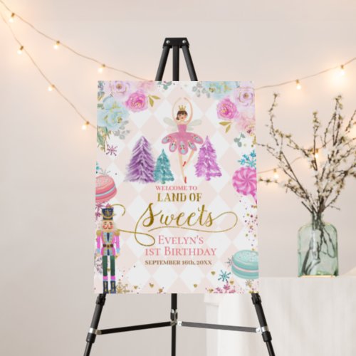 Nutcracker Land of Sweets 1st Birthday Welcome Foam Board