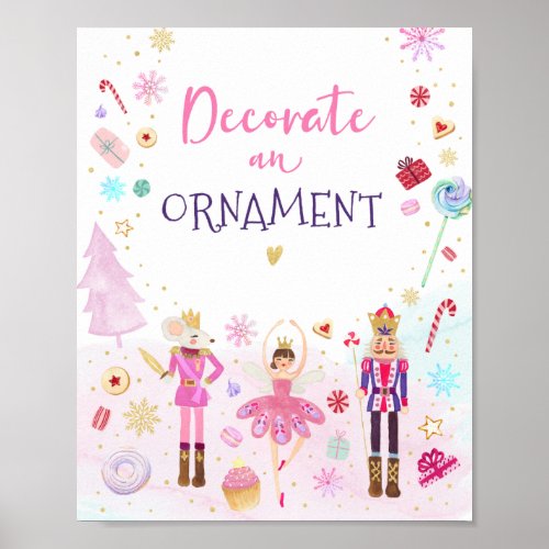 Nutcracker Land of Sweets Decorate An Ornament Poster