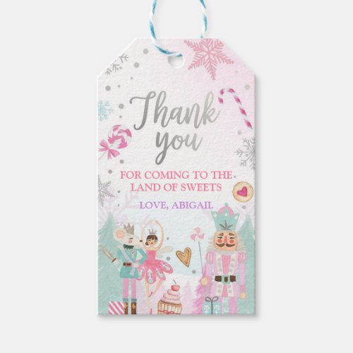 Nutcracker Land of Sweets Girl Favor Thank You Gift Tags