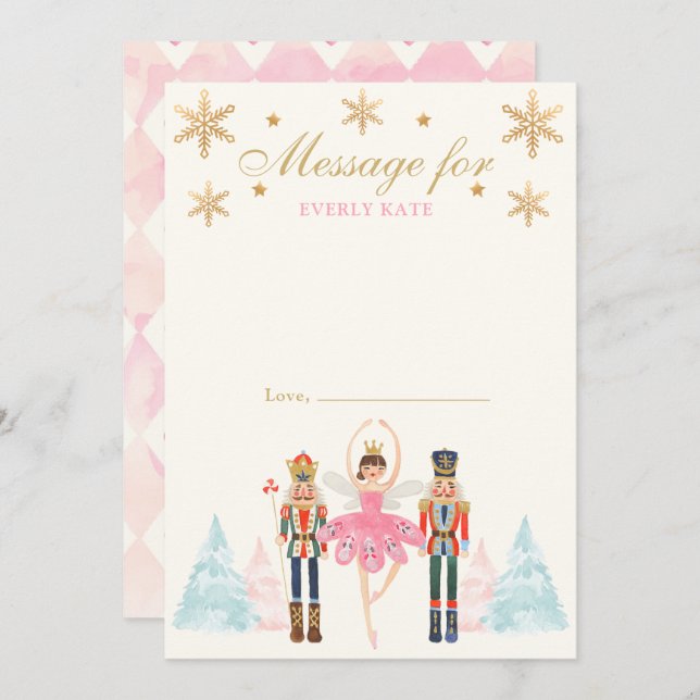 Nutcracker Land Of Sweets Time Capsule Note Card (Front/Back)