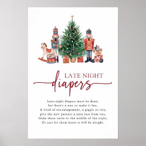Nutcracker Late Night Diapers Sign