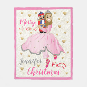 Nutcracker Lt Brwn Hair Fleece Blanket/Medium Blanket