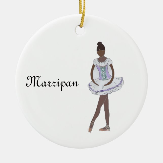 Nutcracker Marzipan Keepsake Ornament-Customizable Ceramic Ornament (Front)