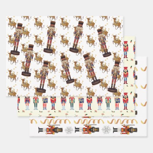   Nutcracker Men Soldiers Christmas  Wrapping Paper Sheets