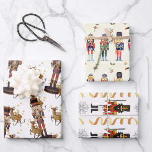 Nutcracker Men Soldiers Christmas Wrapping Paper Sheets