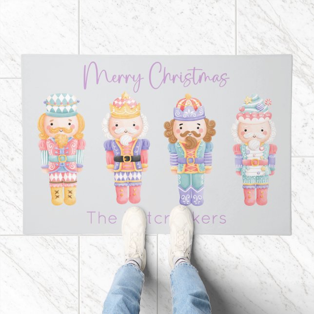 Nutcracker Merry Christmas Doormat (Indoor)