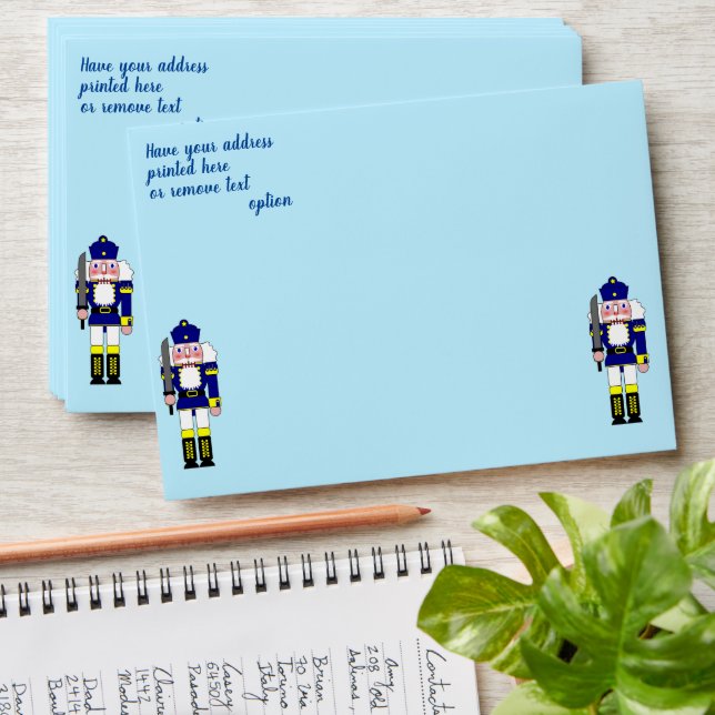 Nutcracker Merry Christmas Envelope (Stacked)