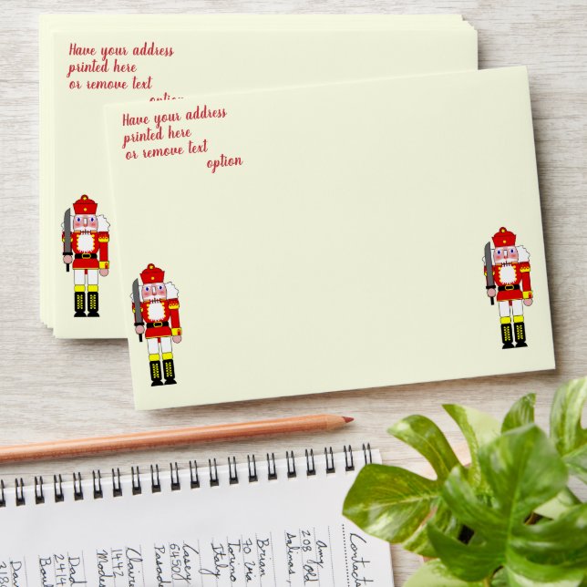 Nutcracker Merry Christmas Envelope (Stacked)