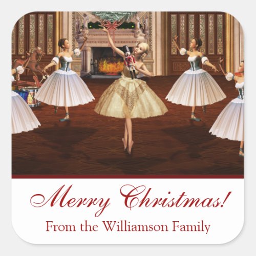 Nutcracker Merry Christmas Gift Stickers