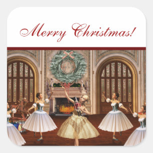 Nutcracker Merry Christmas Gift Stickers