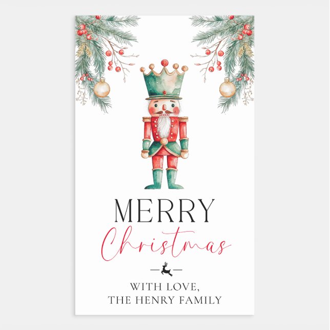 Nutcracker Merry Christmas Gift Tag Stickers (Creator Uploaded)