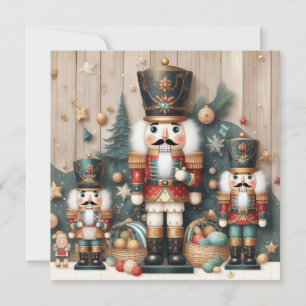 Nutcracker Merry Christmas Greeting Card