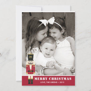 Nutcracker Merry Christmas Holiday Photo Card