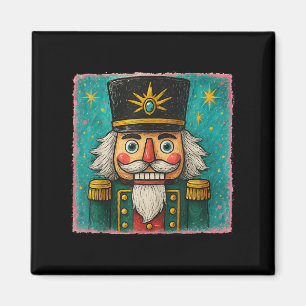 Nutcracker Merry Christmas Men Women Kids Painting Magnet