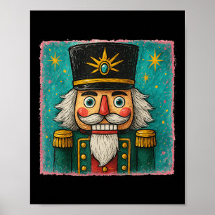Nutcracker Merry Christmas Men Women Kids Painting Poster
