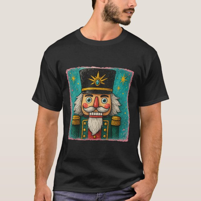 Nutcracker Merry Christmas Men Women Kids Painting T-Shirt (Front)