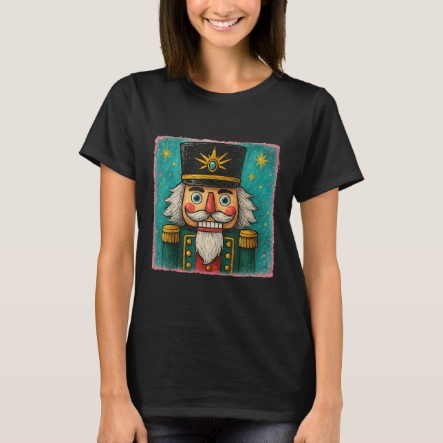 Nutcracker Merry Christmas Men Women Kids Painting T-Shirt (Front)