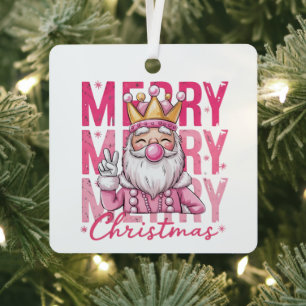 Nutcracker Merry Christmas Pinky Ballet Soldier Metal Ornament