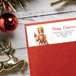 Nutcracker Merry Christmas Return Address Label<br><div class="desc">Transform your holiday correspondence with this exquisite Nutcracker Merry Christmas Return Address Label. Crafted with a touch of elegance and a modern flair, these luxurious labels are designed to elevate your Christmas party invitations and holiday greetings to a high-end level. The festive red and gold Nutcracker motif adds a dash...</div>