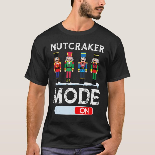 Nutcracker Mode On Dance Ballet  Christmas Pajamas T-Shirt (Front)