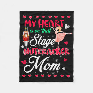 Nutcracker Mom Shirt Love Llet Dance Mom Christmas Fleece Blanket