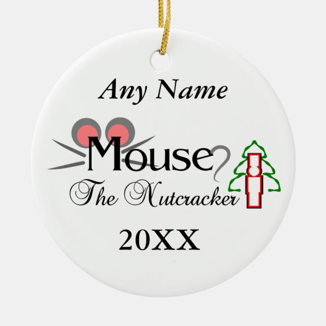 Nutcracker Mouse Ceramic Ornament (Front)