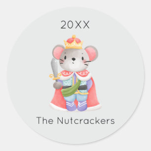 Nutcracker Mouse King Christmas  Classic Round Sticker