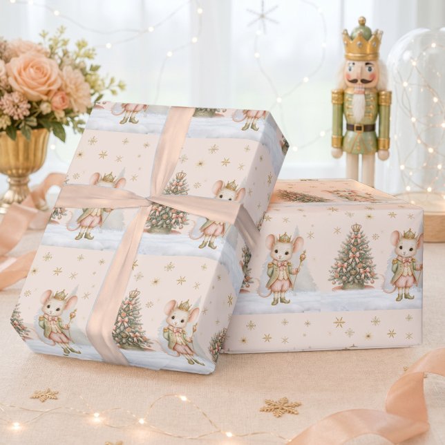 Nutcracker Mouse King Christmas Tree Birthday Wrapping Paper (Nutcracker Mouse King Christmas Tree Birthday Wrapping Paper)