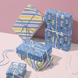 Nutcracker Mouse King Pastel Ballet Christmas  Wrapping Paper Sheets