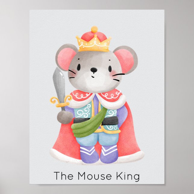 Nutcracker Mouse King Pastel Christmas Poster (Front)