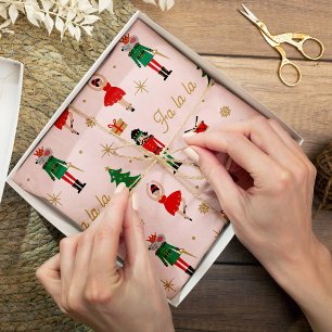 Nutcracker Mouse King Pink Ballet Christmas Tissue Paper