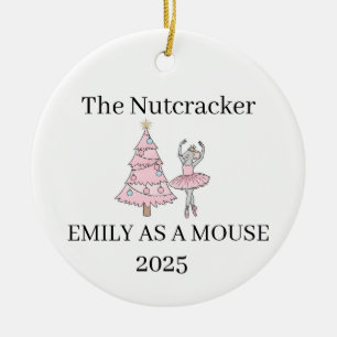 Nutcracker Mouse Ornament, Cast Member Gift  Ceramic Ornament