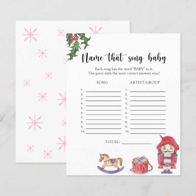 Nutcracker - Name that Baby Song (Front/Back)