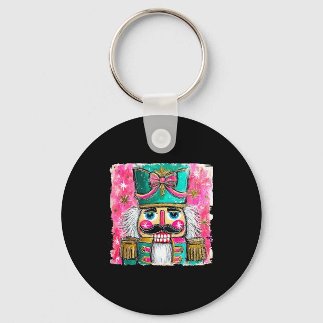 Nutcracker Nuts Xmas Pajamas Holiday Christmas Wat Keychain (Front)