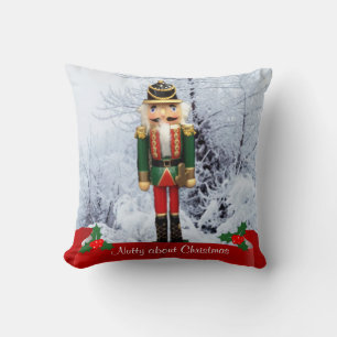 Nutcracker “Nutty about Christmas” Throw Pillow